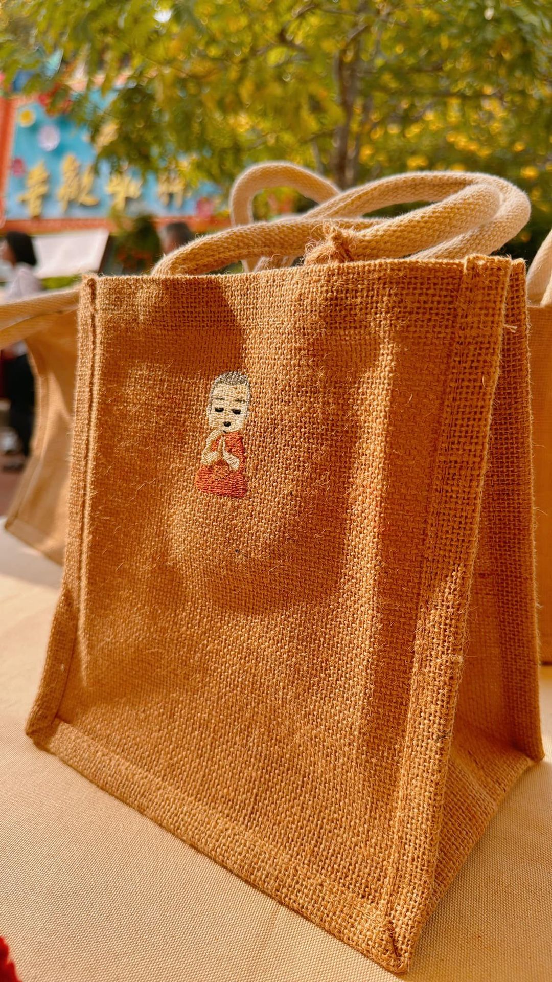 小沙彌刺繡提袋